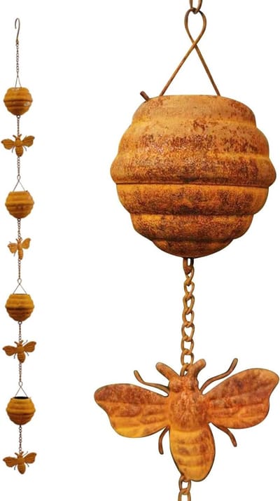 Regenketting Afvoer - Decoratieve Watergeleider - Tuin Verfraaien - Vintage Look - 117 cm Lengte - Zwart