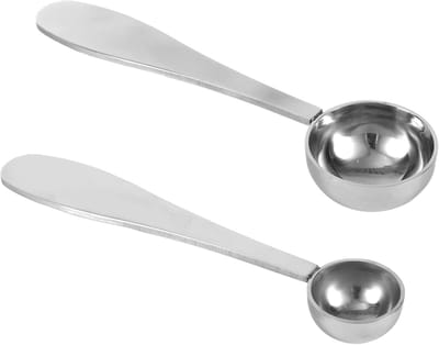 Thijox - 2 Stuks Roestvrij Stalen Matcha Lepels 1 & 3 Gram - Vaatwasmachinebestendig Maatlepels voor Perfecte Matcha-Thee - Zilverkleurig