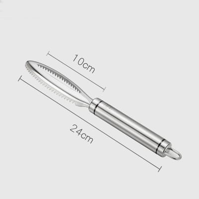 Roestvrijstalen Visschubben Schrapers Snel Verwijderen Reinigen Schilmesje Schraper Botpincet Gereedschap Gadget Keukenaccessoire Gadgets gray