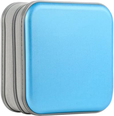 MKSS® CD Koffer - DVD Hard Kunststof Hoesje Houder - Blauw