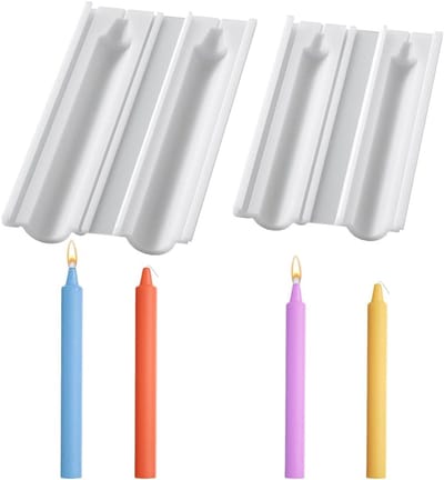 Conische Kaarsvormen Set van 2 - 15,7 cm & 18,8 cm Silicoon Mallen voor Aromatherapie, Sojawas en Cadeaus, Perfect voor Verjaardagstaart Decoratie