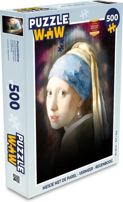 Puzzel Meisje met de parel - Vermeer - Regenboog - Legpuzzel - Puzzel 500 stukjes