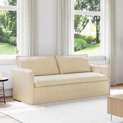 vidaXL - Bank - Crème - 196 - x - 82 - x - 85 - cm - Stof