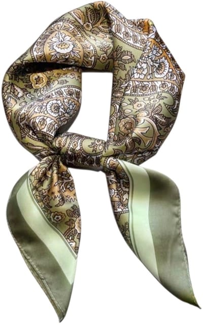Mooie Sjaaltje met print Groen- bandana met print - haarband - vierkant sjaaltje met print - bandana sjaaltje - sjaaltje voor dames hals - sjaaltje voor aan tas - neksjaal - sjaaltje fashion scarf - mini sjaal- Moederdag Cadeau