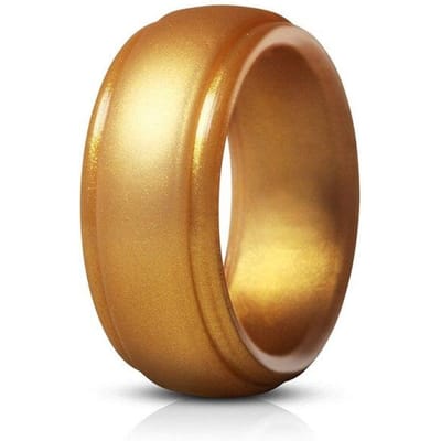 Mannen & Vrouwen Nieuwe Mannen Siliconen Ringen 7 -12 Maat Hypoallergeen Flexibele Mannen Bruiloft Rubberen Bandjes 8mm Voedselkwaliteit Siliconen Vinger Ring 8 goud