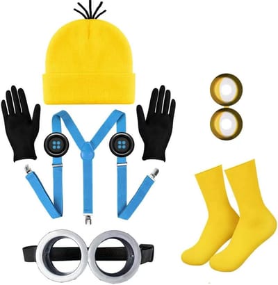 Gele Kostuumset voor Feestjes - Compleet met Accessoires voor Carnaval en Halloween