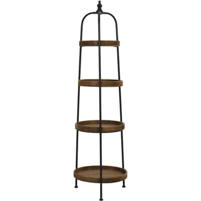 KARSON etagère 4-laags hout zwart Ø48x167 cm decoratieve etagère - Light & Living