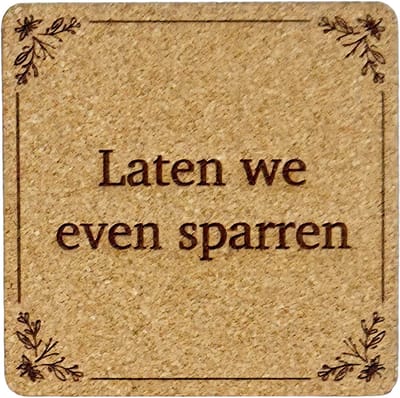 Kurken Onderzetter Sparren - Glazen Onderzetters - Gegraveerd - Tilburgs