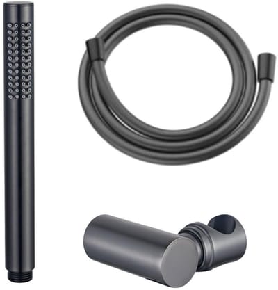 FugaFlow Eccelente Sobrado Badkamer handdoucheset incl staafhanddouche - houder - slang glad gunmetal PVD