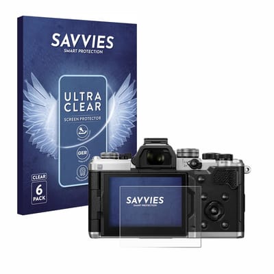 Savvies - Screenprotector voor OM System OM-3 - Folie Beschermfolie transparant 6 Stuks