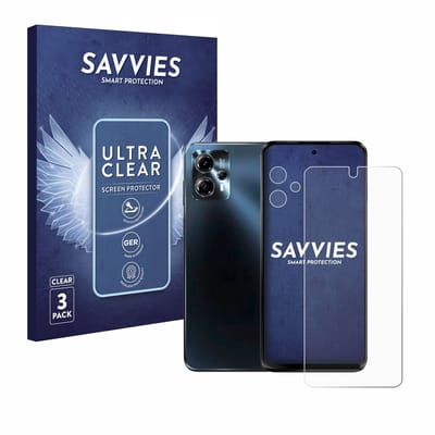 Savvies - Screenprotector voor Motorola Moto G13 (Voor+Camera) - Folie Beschermfolie transparant 6 Stuks