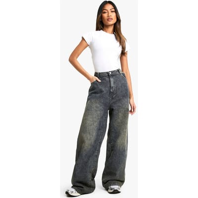 boohoo Dames De Straight Leg Denim Jeans | Vintage Blue | Maat: 14/32L