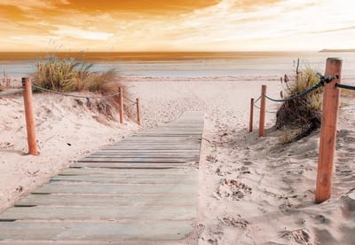 Fotobehang Beach scene | XL - 208cm x 146cm | 130g/m2 Vlies