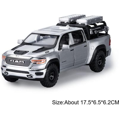 1:32 Schaal Ram Pick-up Mammoth Auto Model Speelgoed Muziek Licht Pull-Back Schokabsorptie Off-Road Voertuigen Woondecoratie