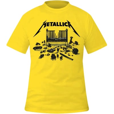 Metallica T-shirt - Simplified Cover (M72) - S tot 4XL - voor Mannen - geel