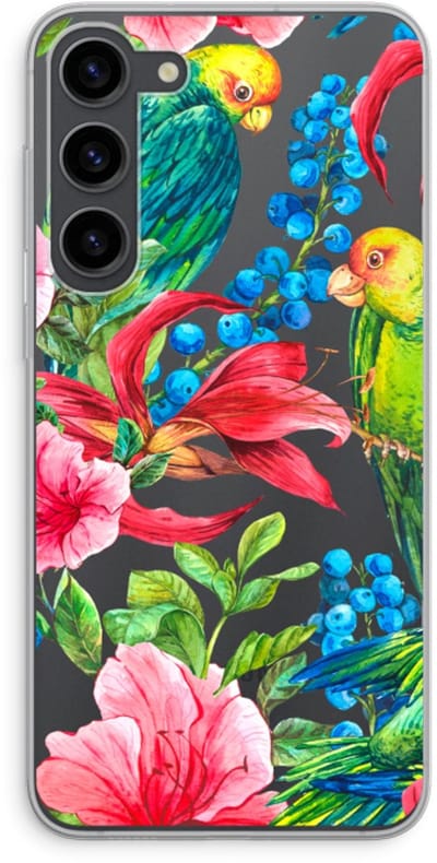 Case Company® - Hoesje geschikt voor Samsung Galaxy S23 Plus hoesje - Papegaaien - Soft Cover Telefoonhoesje - Bescherming aan alle Kanten en Schermrand