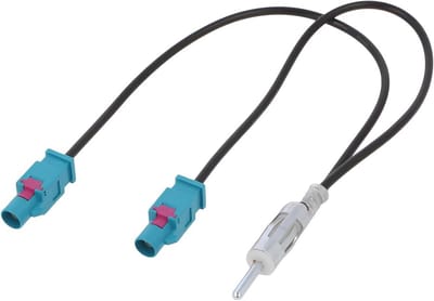 Antenne adapter voor AM/FM/DAB autoradio ISO - DIN plug - 2 Fakra Z naar DIN male/female - ShopVlot