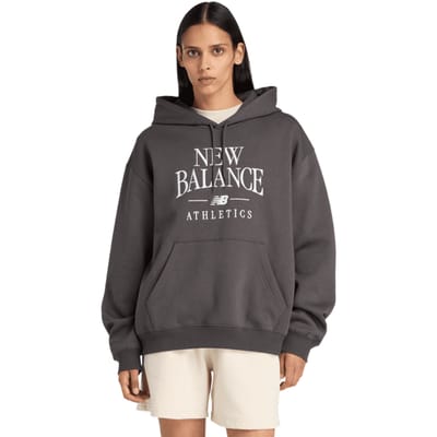 New Balance fleece Hoodies Dames - Zwart - Maat L - Katoen Jersey