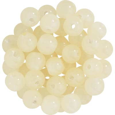 Glaskralen "Pastel", 6 mm - Lichtgeel