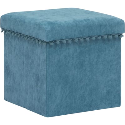 Eazy Living Poef + Opbergbox Mana Blauw
