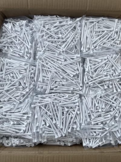 1000 Stuks Bamboe Golftees 70 mm (2 3/4 inch) | Sterke, Milieuvriendelijke Golf Tees