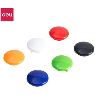 Deli Magnetic Dots, benodigdheden voor het kantoorbord, diameter 30 mm, assorti kleuren, 1 tube