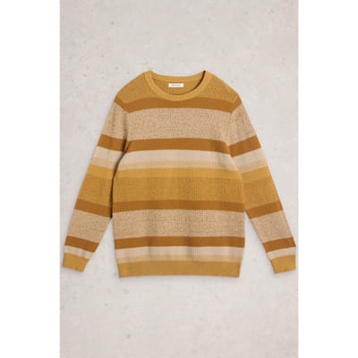 White Stuff Ombre Crew Neck Yellow Multi Taglia: L | Maglioni a maglia Outlet | Uomo | Giallo