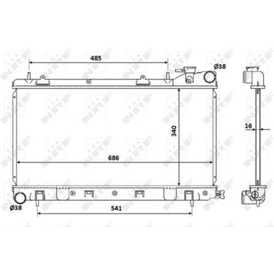 Radiator, motorkoeling NRF 53815