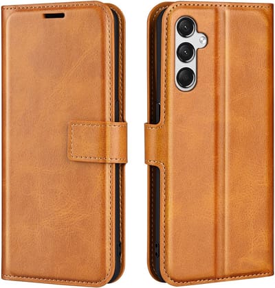 Coverup Hoesje - Geschikt voor Samsung Galaxy A05s Hoesje - Coverup Deluxe Book Case - Bruin