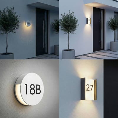 Lindby huisnummerstickerset Adrio, zwart, hoogte 8 cm