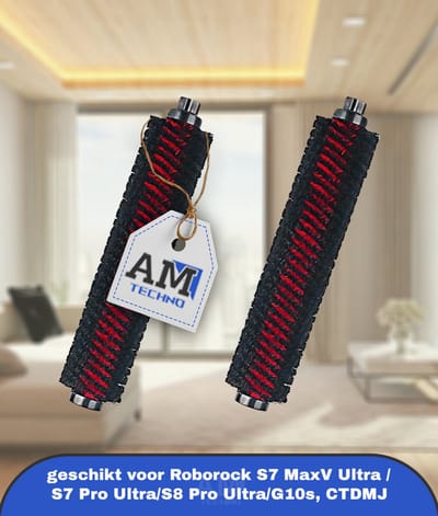 2 stuks reinigingsborstels geschikt voor Roborock S7 MaxV Ultra / S7 Pro Ultra/S8 Pro Ultra/G10s, CTDMJ rolborstel, onderhoudsborstel, afneembare accessoires voor hogedruk-reinigingsrollerborstels
