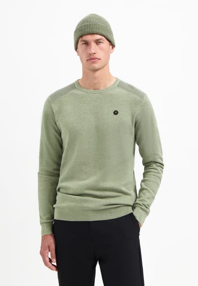 No Excess Pullover crewneck plated structure light moss