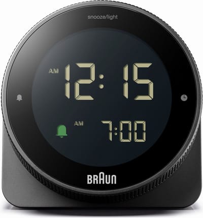 Braun BC24B - Wekker - Digitaal - Halfrond - Alarm - Snooze - 12/24H - Achtergrondverlichting - Zwart