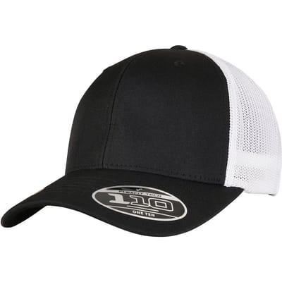 Flexfit - FLEXFIT 110 RECYCLED CAP 2-TONE black/white one size Flexfit pet - Zwart/Wit