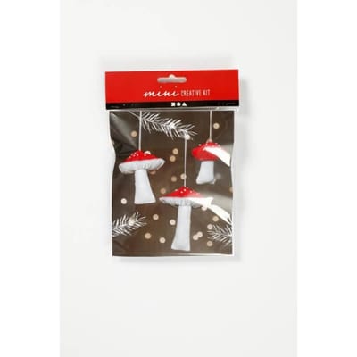 Creativ Company knutselset paddenstoelen hangers vilt 10 cm 3 stuks.