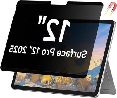 Privacyfolie voor 12 inch tablet, Anti-vingerafdruk, Verwijderbare Blauwlichtfilter, Glansbescherming en Magnetische Bevestiging