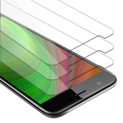 Cadorabo 3x Screenprotector geschikt voor ZTE Nubia M2 LITE - Beschermende Pantser Film in KRISTALHELDER - Getemperd (Tempered) Display beschermend glas in 9H hardheid met 3D Touch