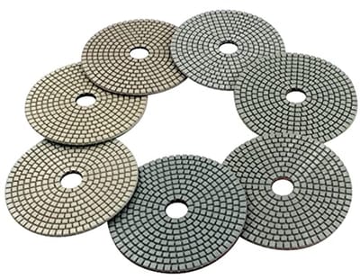 Natte Diamant Polijst Pads Set voor Tegel, Steen, Marmer, Graniet, Beton, Keramiek en Glas - 5 Stuks
