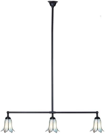 Tiffany T-lamp 3 lichts Gentian Blue - Art Deco Trade