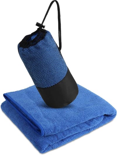 Microvezel Handdoek - Sportdoek Reishanddoek - Outdoor Activiteiten - Sneldrogend Lichtgewicht - 60 x 120 cm - Blauw
