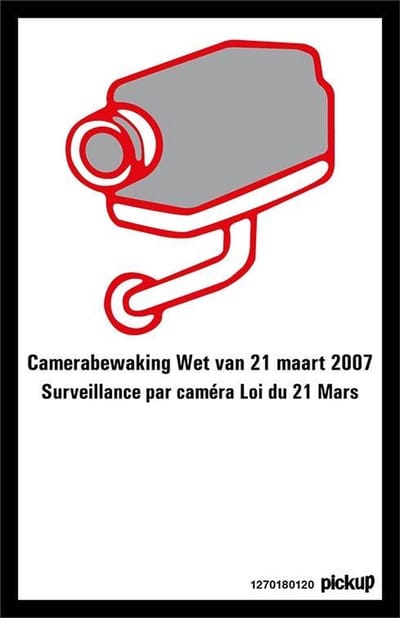 Pickup - Camerabewaking Surveillance bord 12x18 cm