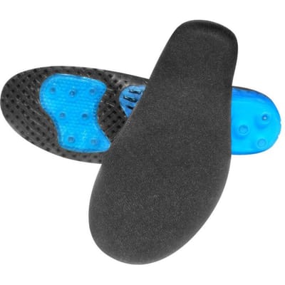 Premium Siliconen Gel Binnenzolen Met Veer Schokabsorberend Dempend Sport Binnenzool Orthopedische Inlegzool Hielspoor Voetverzorging EU 46-48 zwart