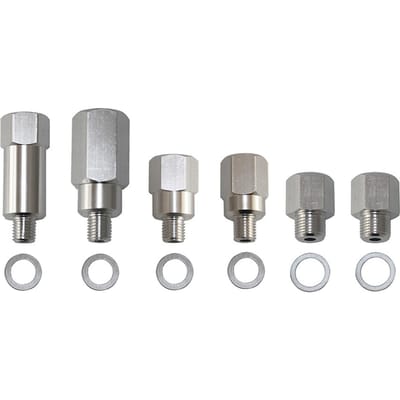 6 pièces LS Master adaptateur ensemble capteur d'huile moteur et de liquide de refroidissement 18 38 12 NPT LS1 LS3 remplacement pour argenté
