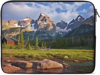 Laptophoes Beschermend - Computer Tas - Veilig Vervoer - Schokbestendig Ontwerp - Tot 17 Inch - National Park
