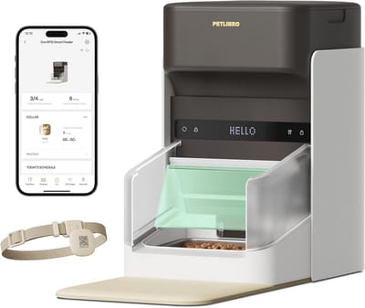 Automatische voederdispenser voor katten met RFID-technologie en smartphone app - 1-10 maaltijden