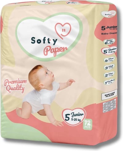 Softy Paper - babyluiers - maat 5(11-25kg) - 72 luiers - baby