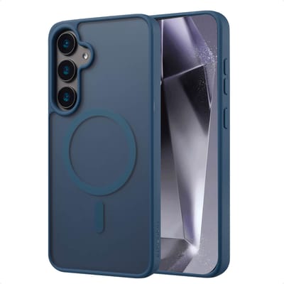 imoshion Hoesje - Geschikt voor Samsung Galaxy S24 Plus - Color Guard Backcover met Magnetische Ring - Donkerblauw