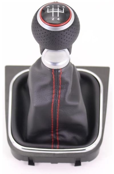 medj-Pook Schakel - geschikt voor Volkswagen Golf GTI - lederen sport pook - 5 Speed