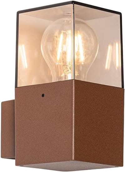 Industriële Buiten Wandlamp Roestbruin IP44 - Aluminium Langwerpig - Geschikt voor LED