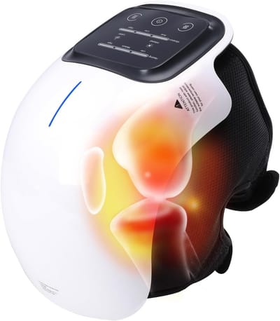 Verwarmde infrarood kniemassager, draadloze kniemassager voor pijnverlichting, USB-oplaadbaar met LED-scherm, perfect voor kantoor, thuis en op reis-Belle's product